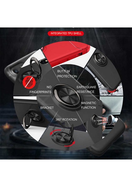 Apple Iphone Se 2022 Kılıf Ultra Korumalı Yüzüklü Manyetik Ravel Silikon + Cam Ekran Koruyucu modelleri