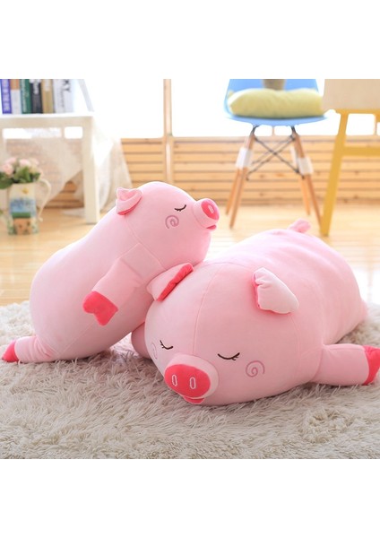 Karikatür Pembe Pig Peluş Oyuncak Yastığı, Yükseklik: 80CM (Pembe) (Yurt Dışından)