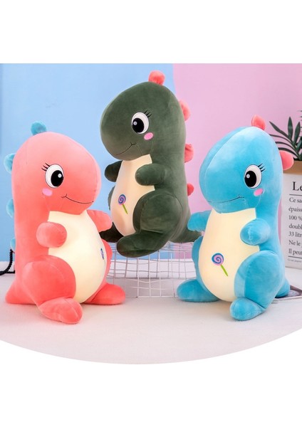 3 Pcs Dinozor Bebek Yastığı, Boyut: Yükseklik: 30 cm (Gök Mavisi) (Yurt Dışından)