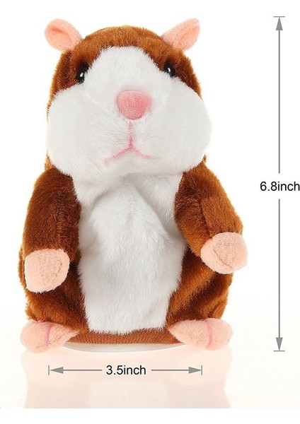 15 cm Talkal Little Hamster Peluş Oyuncak (Gri 15CM) (Yurt Dışından)