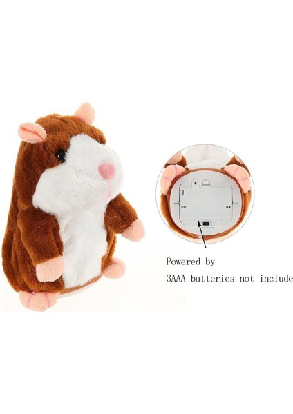 15 cm Talkal Little Hamster Peluş Oyuncak (Gri 15CM) (Yurt Dışından)