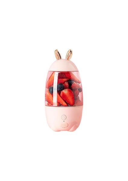Güzel Tavşan Ev Taşınabilir USB Şarj Edilebilir Strey Makinesi Meyve Blender Mikser Meyve Strey Cup Meyve Blender Mixer