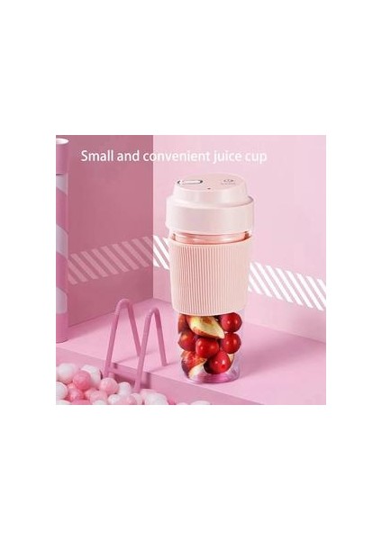 Taşınabilir Blender Meyve Sıkacağı Kupası Mini Akülü Kişisel Seyahat Mikser Smoothies Maker Süt Sallamak Için Karıştırma 300ML | Sıkacaklar (Pembe)