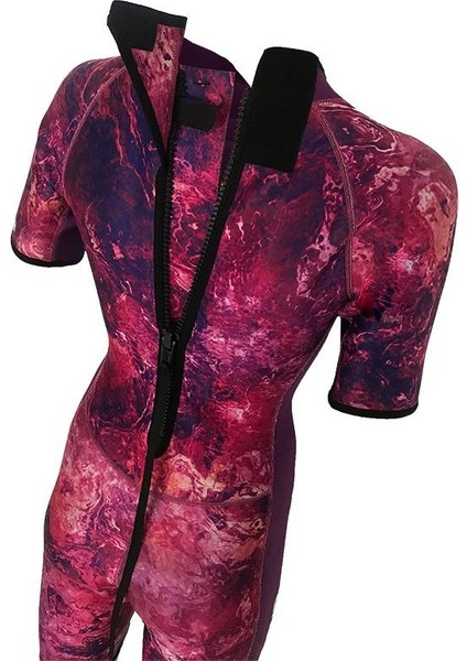 2mm Dreams Purple Kadın Shorty (Kısa) Sörf, Scuba Tüplü Dalış Elbisesi Wetsuit indirimleri