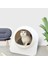 Kedi Çöp Kutusu Pet Büyük Kapalı Tuvalet (Beyaz) (Yurt Dışından) 3