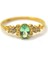 Altın Yüzük - Carla Green Topaz Evlilik Teklifi Yüzüğü-Vintage Green Topaz Hediye 14 Ayar Altın Yüzük-Green Topaz Tria 14 Altın Kadın Yüzük-Minimal Green Topaz Altın Yüzük 2