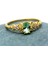 Altın Yüzük - Carla Green Topaz Evlilik Teklifi Yüzüğü-Vintage Green Topaz Hediye 14 Ayar Altın Yüzük-Green Topaz Tria 14 Altın Kadın Yüzük-Minimal Green Topaz Altın Yüzük 4