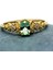 Altın Yüzük - Carla Green Topaz Evlilik Teklifi Yüzüğü-Vintage Green Topaz Hediye 14 Ayar Altın Yüzük-Green Topaz Tria 14 Altın Kadın Yüzük-Minimal Green Topaz Altın Yüzük 5