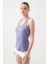 Mor Melanj Tank Top Bisiklet Yaka Sporcu Atleti Racerback 1