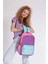 3 Colors Pembe-Turkuaz Kalpli Okul ve Günlük Sırt Çantası 4