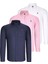 Üçlü Set G725 Dewberry Erkek Gömlek-Beyaz-Lacivert-Pembe 1