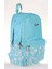 Soft Floral Turkuaz Çiçekli Okul ve Günlük Sırt Çantası 2