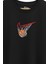The Baskı Siyah Unisex Basketbol Topu Logo Baskılı Kısa Kollu T-Shirt 2