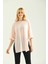 Yavruağzı Duble Kol Geniş Kesim Asimetrik Yırtmaçlı Örme T-Shirt 2