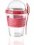 Kırmızı Meyve Hazneli Kaşıklı Portatif Yoğurt Kabı - 600 ml 1