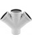 50*50 mm Pvc Çift Çatal 45 Derece 1