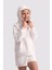 Organik Kapüşonlu Uzun Kollu Kız Çocuk Sweatshirt - Ekru Ekru - 8-10 2