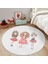 Best Friends Çocuk & Genç Odası Makinede Yıkanabilir Kaymaz Tabanlı Yuvarlak Çocuk Halısı 5
