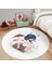 Fashion Girl Çocuk & Genç Odası Makinede Yıkanabilir Kaymaz Tabanlı Yuvarlak Çocuk Halısı 5