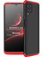 Samsung Galaxy A22 Kılıf Double Dip 360 Protective Siyah Kırmızı 1