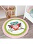 Baykuş Desenli Çocuk & Genç Odası Makinede Yıkanabilir Kaymaz Tabanlı Yuvarlak Çocuk Halısı 2