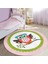 Baykuş Desenli Çocuk & Genç Odası Makinede Yıkanabilir Kaymaz Tabanlı Yuvarlak Çocuk Halısı 5