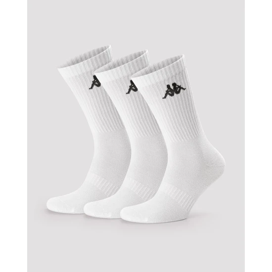 Authentic Sally  3lü Unisex Beyaz Comfort Fit Soket Çorap