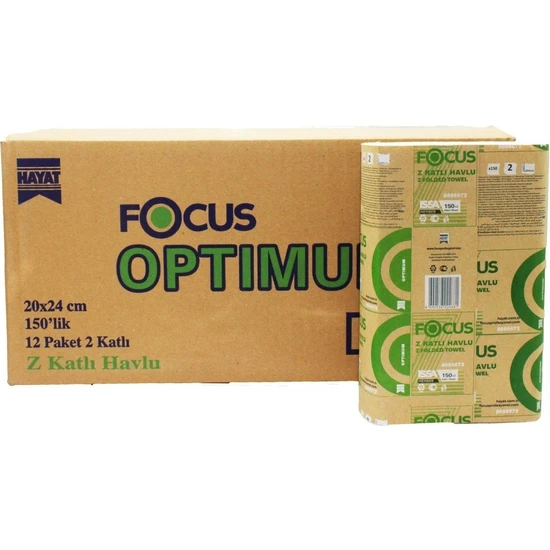 Focus Optimum Z Katlı Havlu 12 x 150'LI Kağıt Havlu
