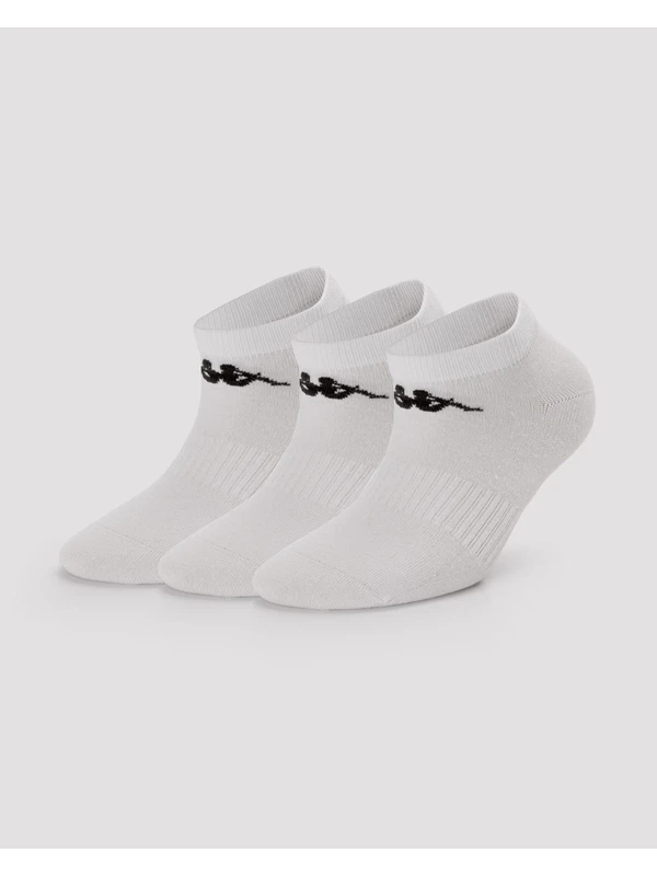 Kappa Authentic Sandy  3lü  Beyaz Patik Çorap