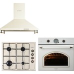 Kumtel Rustik Bej Emaye Ankastre Set   ( LX-410BF - B66-SF2(AT)(4PRO) - Dp6-Rbg )