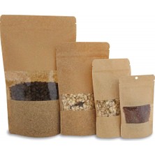 Foodpak Ambalaj Pencereli Kraft Doypak