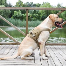 Zsykd Büyük ve Orta Boy Köpek Yelek Tarzı Göğüs Kablo Demeti M (Haki) (Yurt Dışından)