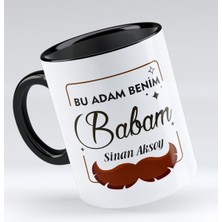 BK Kişiye Özel Bu Adam Benim Babam Tasarımlı Siyah Kupa Bardak - Model 1