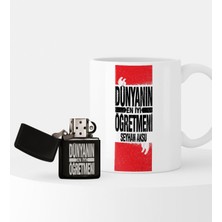 BK Kişiye Özel Dünyanın En Iyi Öğretmeni Temalı Çakmak ve Kupa Seti - 1