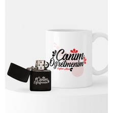 BK Kişiye Özel Canım Öğretmenim Temalı Çakmak ve Kupa Seti - 3