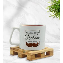 BK Kişiye Özel Bu Adam Benim Babam Tasarımlı Middle Beyaz Kupa Bardak - Model 1