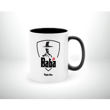 BK Kişiye Özel Babalar Günü Hediyesi Baba Godfather Tasarımlı Siyah Beyaz Kupa Bardak-15