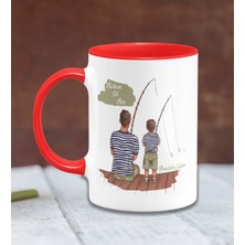 BK Kişiye Özel Babalar Günü Temalı Kırmızı Kupa Bardak 26-274K