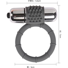 Esnek Silikon Yapılı Güçlü Titreşimli Penis Halkası Cock Ring