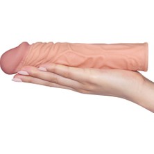 Yapay Realistik Dokulu 5cm Uzatmalı Penis Kılıfı