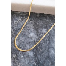 Metsen Gold Slim Italyan Zincir Çelik Kolye