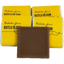 Nin Chocolate Babalar Günü Sarı Bıyık Desenli Madlen Çikolata (48 Adet)