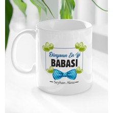 BK Kişiye Özel Dünyanın En Iyi Babası Tasarımlı Beyaz Kupa Bardak - Model 1