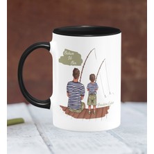 BK Kişiye Özel Babalar Günü Temalı Siyah Kupa Bardak 26-298S