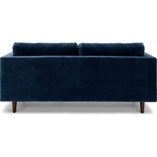 Gase House Minimal ve Bohem - Kadife Yeşil Kumaş - Lotus Ikili Kanepe