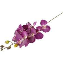 Hediye Vitrini Islak Orkide Yapay Çiçek Orkide Mor Islak Orkide 75 cm