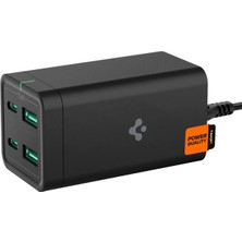 Spigen ArcDock 65W 4 Port USB-C PD 3.0 (Power Delivery) Hızlı Masaüstü Şarj İstasyonu Gallium Nitride (GaN) Macbook ile Uyumlu Hub Black (1.5 Metre AC Kablo) PD2101 - ACH03787