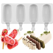 Pasta Market Magnum Silikon Kalıp Dondurma Tatlı Meybuz 4'lü Büyük Boy