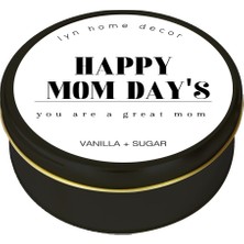 Lyn Home & Decor Happy Mom Days Teneke Mum Black