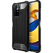 Microsonic Xiaomi Poco M4 Pro Kılıf Rugged Armor Siyah